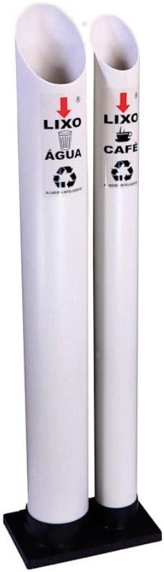 LIXEIRA DUPLA PARA COPO DE AGUA E CAFE